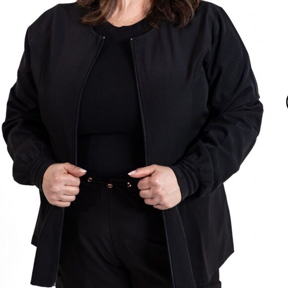 GT (Green Town) Performance 2 Pocket Full Zip Scrub Jacket PEWTER XS NWT IN PKG - Picture 1 of 9